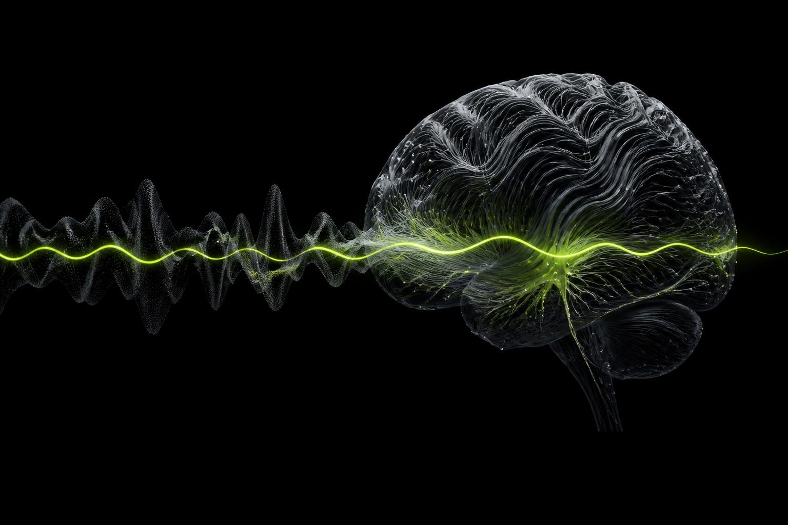 Lydbølge der bliver til neural aktivitet